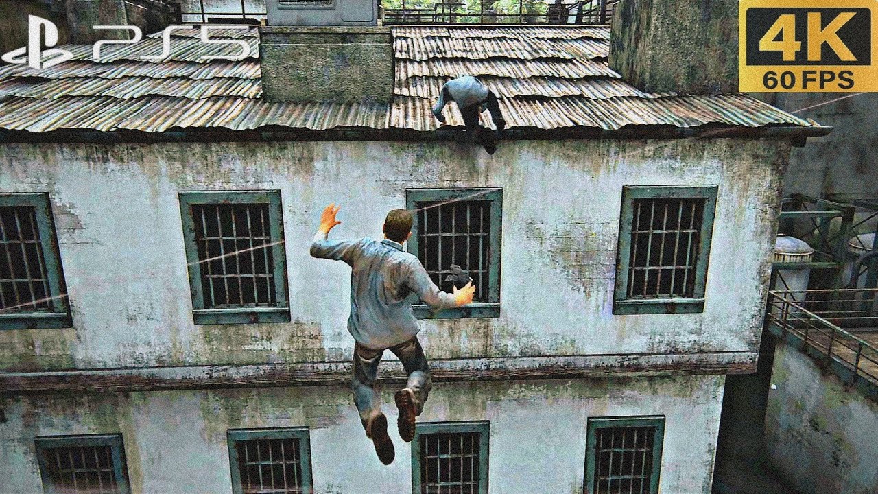 (PS5) Uncharted 4 prison Escape Scene| The most ICONIC Mission