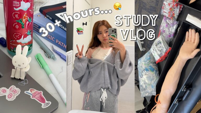 30 hour STUDY VLOG: how I take notes, nintendo switch