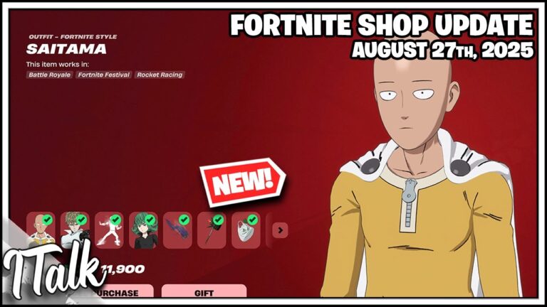 Fortnite Shop *NEW* ONE PUNCH MAN IN FORTNITE! [August 27th,