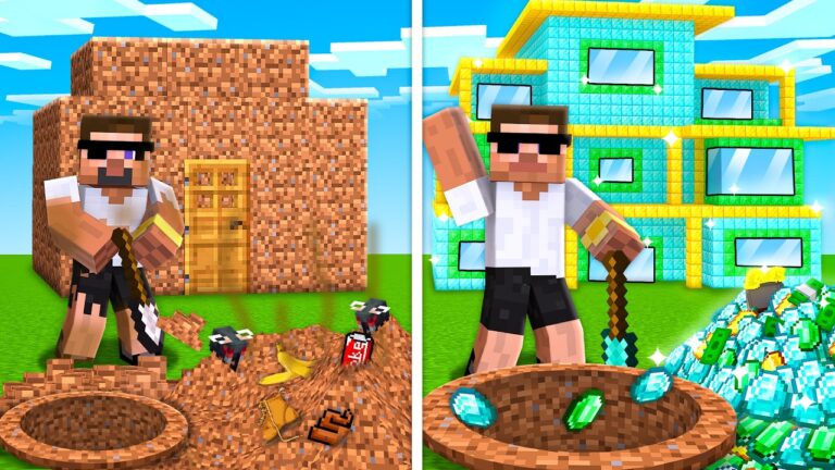 I Become Rich in Dig the Hole Civilization in Minecraft..