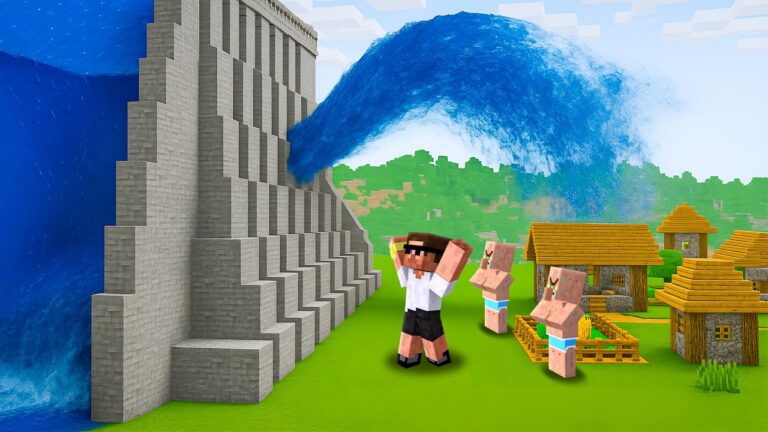 I Flooded The Entire Village in Minecraft..