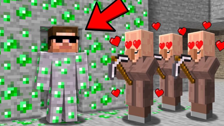 I Fooled Villager by Turning into a Emerald in Minecraft..