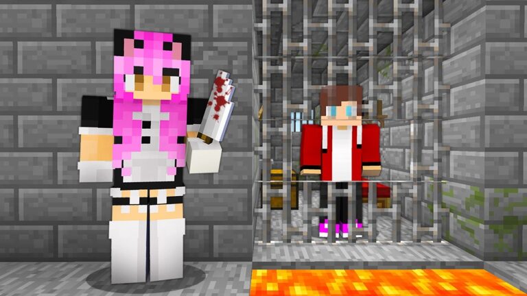 JJ Have A CRAZY FAN GIRL in Minecraft!
