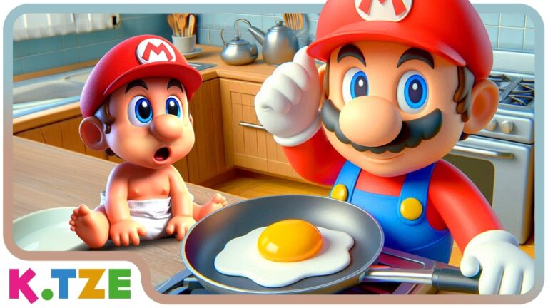 Junk Food? Baby Mario NEEDS Healthy Breakfast 🍳😋 Super Mario
