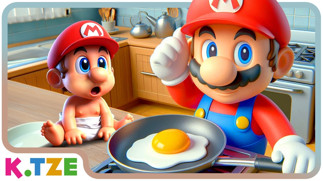 Junk Food? Baby Mario NEEDS Healthy Breakfast 🍳😋 Super Mario