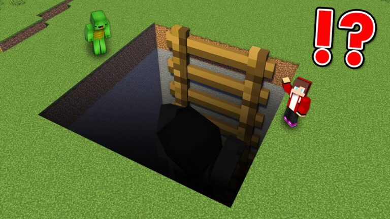 Mikey and JJ Found Longest Scary GIANT STAIRS in Minecraft