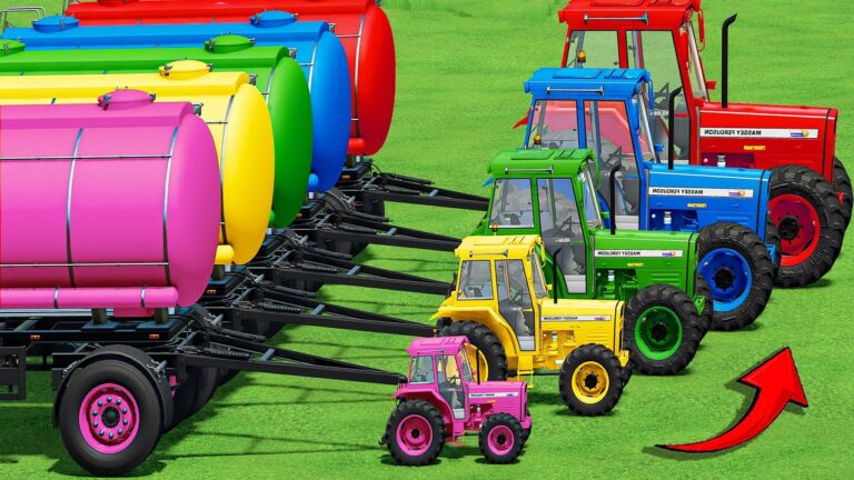 Mini & BIG TRACTORS & vs DEEP MUD & GRASS