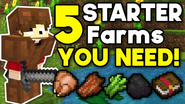 Top 5 Starter Farms for Minecraft Bedrock 1.21 YOU NEED