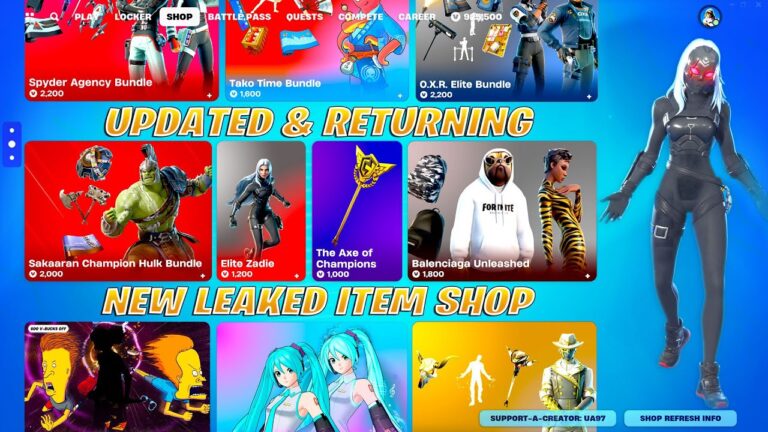 ALL NEW UPDATED & RETURNING Fortnite Item Shop (FREE Rewards,