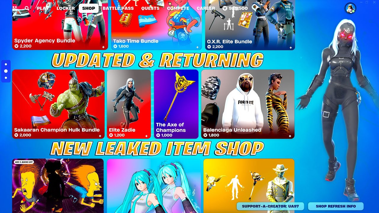 ALL NEW UPDATED & RETURNING Fortnite Item Shop (FREE Rewards,