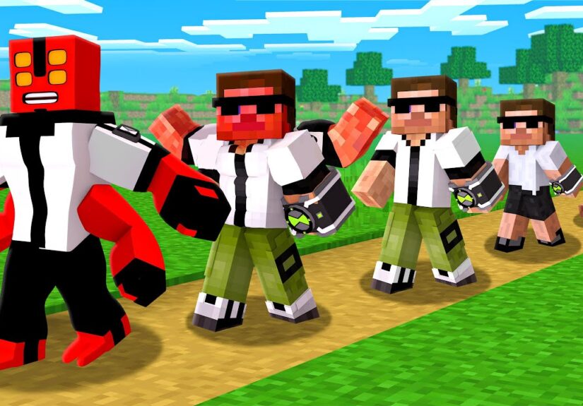 Evolving From Human to Ben10 Aliens in Minecraft..