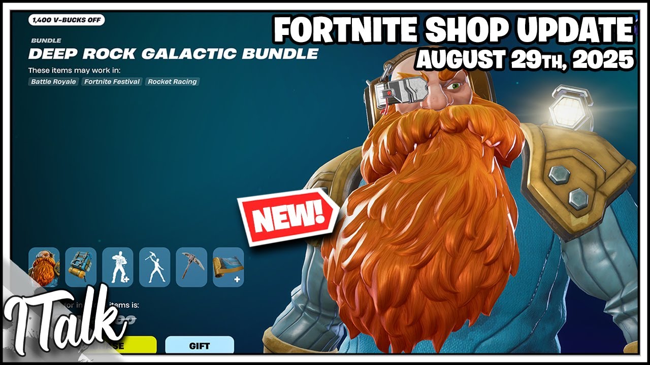 Fortnite Shop *NEW* DEEP ROCK GALACTIC BUNDLE! [August 29th, 2025]