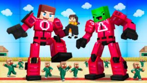 JJ and Mikey Become SQUID GAME TRANSFORMERS - Maizen Minecraft
