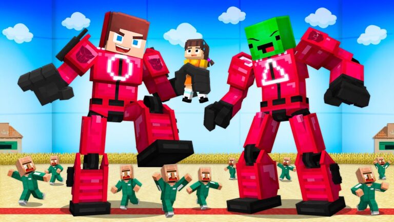 JJ and Mikey Become SQUID GAME TRANSFORMERS - Maizen Minecraft