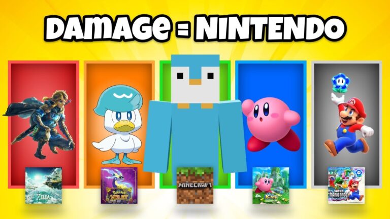 Minecraft, But If I Take Damage I Switch To Nintendo