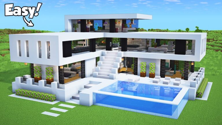 Minecraft: How to Build a Modern House - Tutorial (Easy