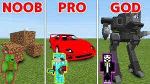 Minecraft NOOB vs PRO vs GOD: ROULETTE OF OP CARS
