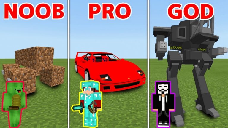 Minecraft NOOB vs PRO vs GOD: ROULETTE OF OP CARS