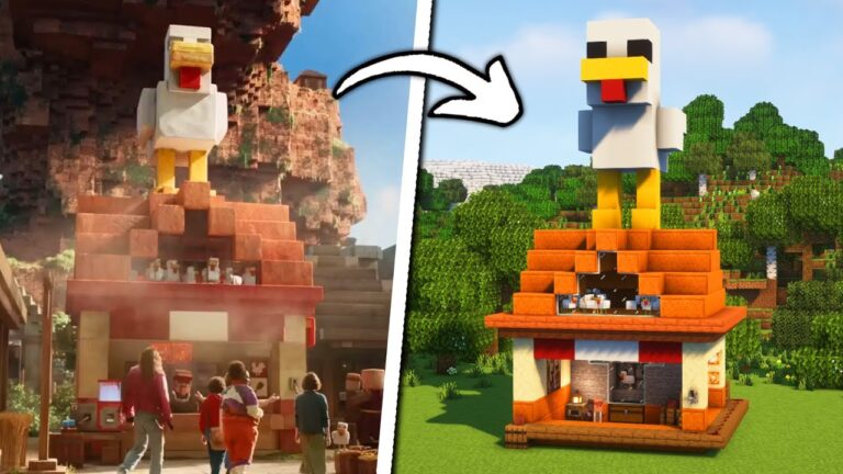 Minecraft: Steve's Lava Chicken Tutorial (Automatic Chicken Farm)