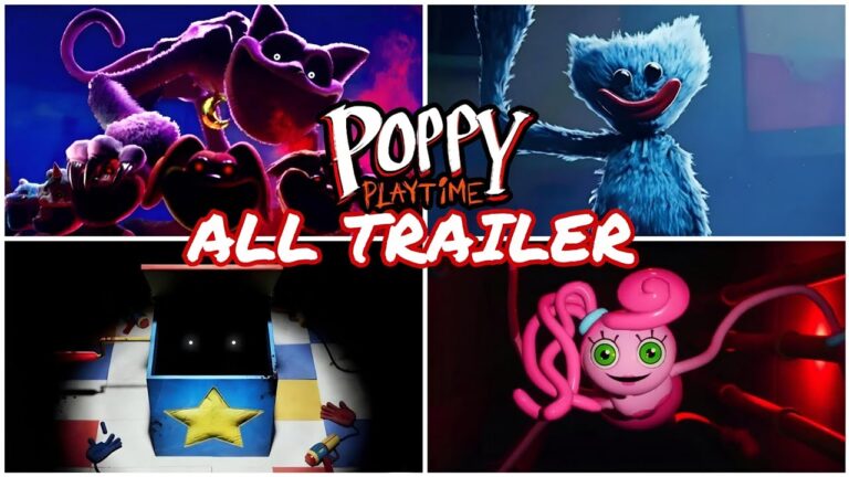 Poppy Playtime 1,2,3 All Game Trailers - Project Playtime, Chapter
