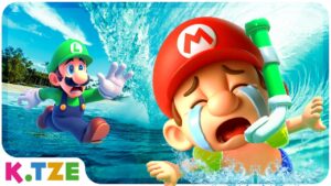Summer Vacation but Baby Mario Can't Swim 🌊😳 Super Mario