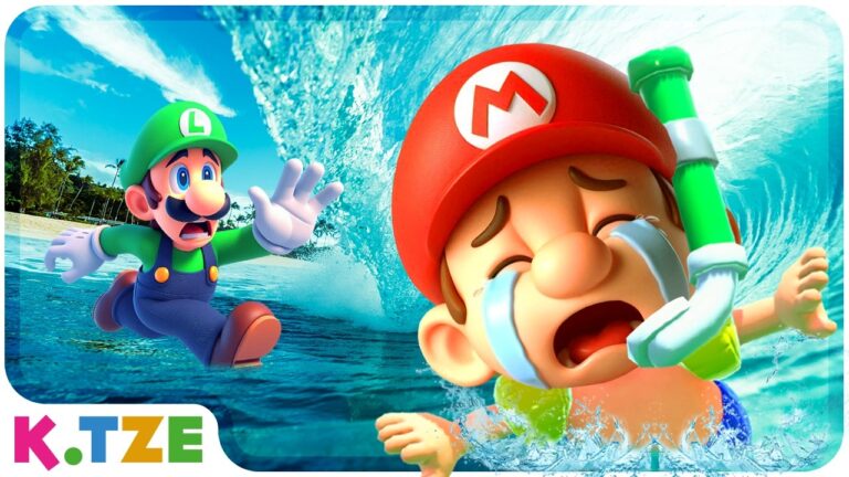 Summer Vacation but Baby Mario Can't Swim 🌊😳 Super Mario