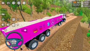 TATA Truck off Road Driving Signa Trailer Truck Material Loaded