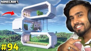 TECHNO GAMERZ BUILD A BIGGEST FUTURISTIC HOUSE IN MINECRAFT #94