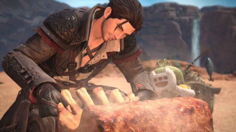 final-fantasy-14-monster-hunter-wilds-7-35-warrior-of-light-palico-grilling-meat.jpg