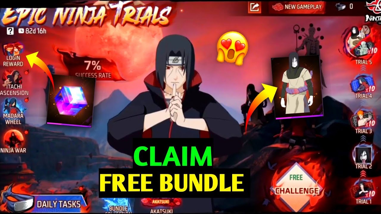 30 July🔥 Epic Ninja Trails Event Free Fire | Naruto
