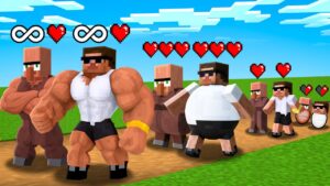 Carry and Doorbin from FAT to STRONGEST in Minecraft..