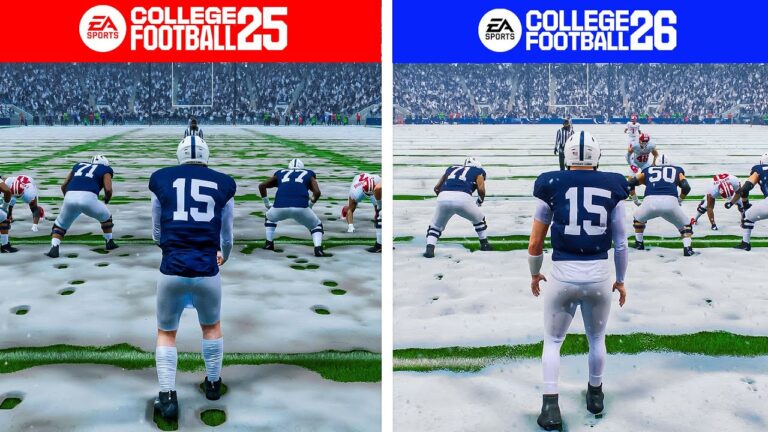 College Football 26 vs College Football 25 - Side by