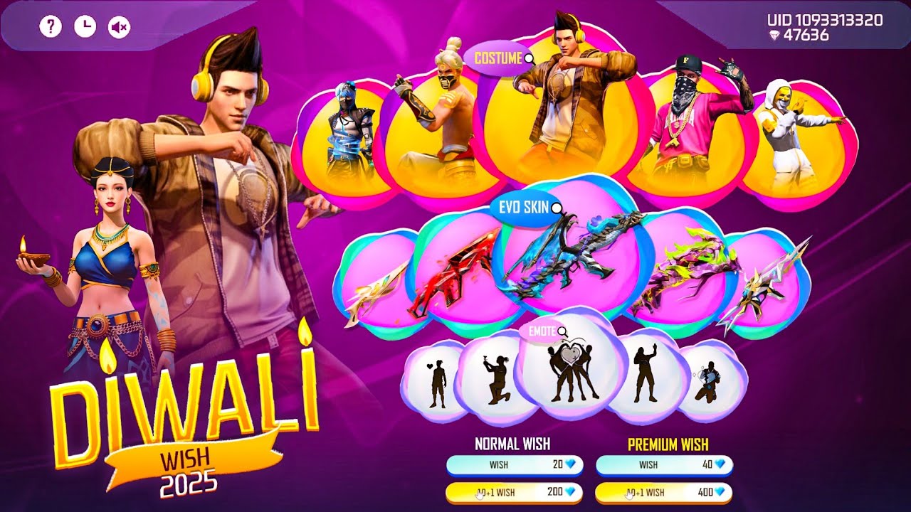 Diwali Wish Event Rewards 2025🔥🥳| Diwali Special Gold Royale |