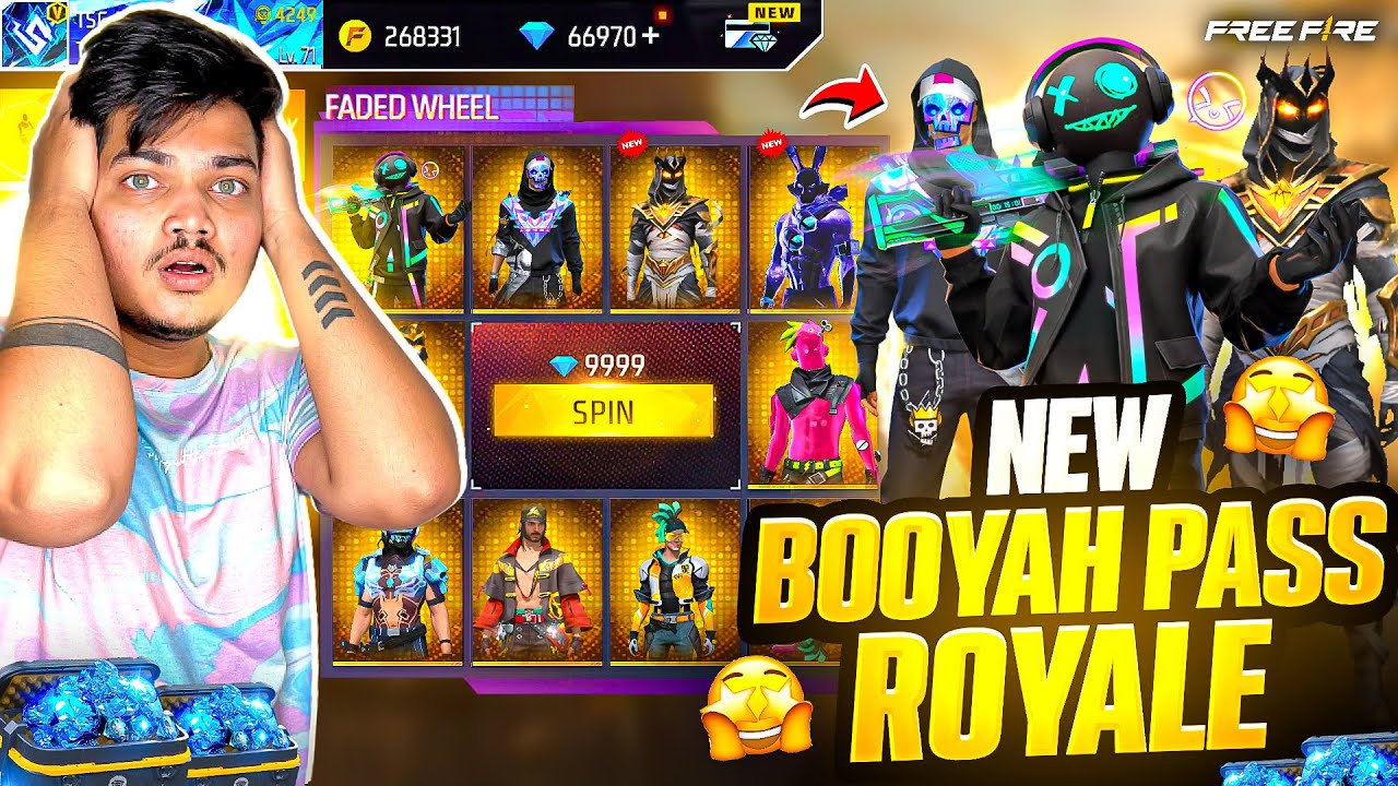 FREE FIRE I MAXED NEW BOOYAH PASS IN LEVEL 1