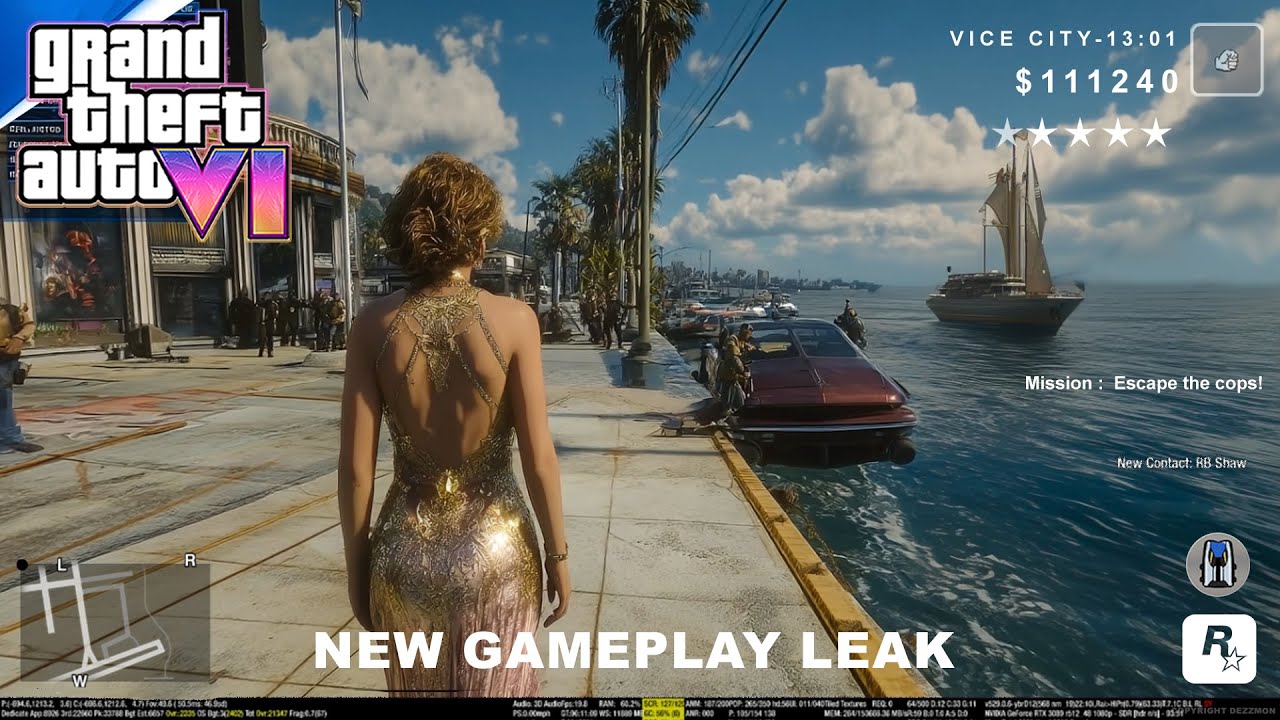 GTA 6 New Gameplay Leak EPIC VICE YACHT - Cop