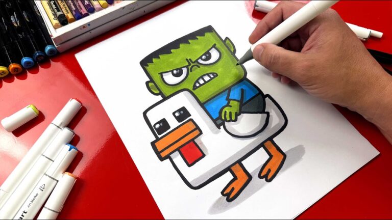 How To Draw A Chicken Jockey From The Minecraft Movie