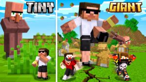 I Joined GIANTS Vs TINY Minecraft Civilization with Doorbin..