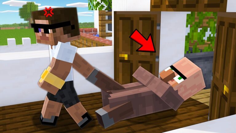I Kick Out Doorbin from My House in Minecraft...