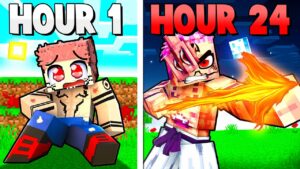 I Survived 24 Hours as SUKUNA in Jujutsu Kaisen Minecraft