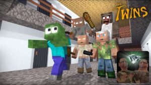 MONSTER MOBS THE TWINS ESCAPE CHALLENGE WITH GRANNY AND GRANDPA