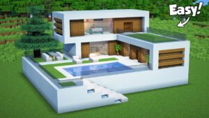 Minecraft: How to Build a Modern House - Tutorial (Easy)