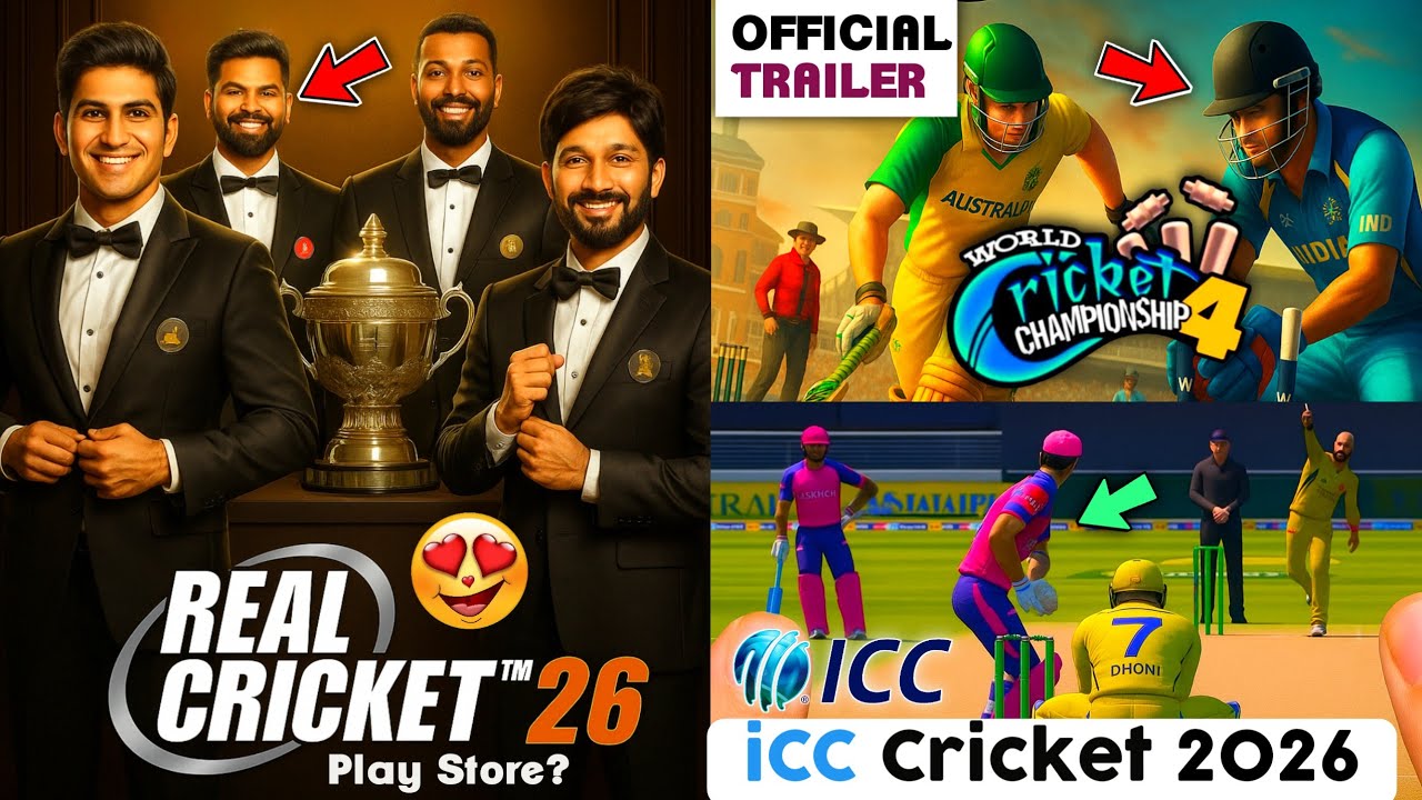 Real Cricket 26 Play Store? 😍 WCC4 Official Trailer 😲