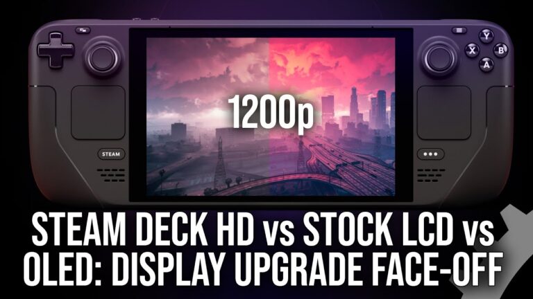 Steam Deck Display Upgrades: DeckHD 1200p vs OLED vs Stock