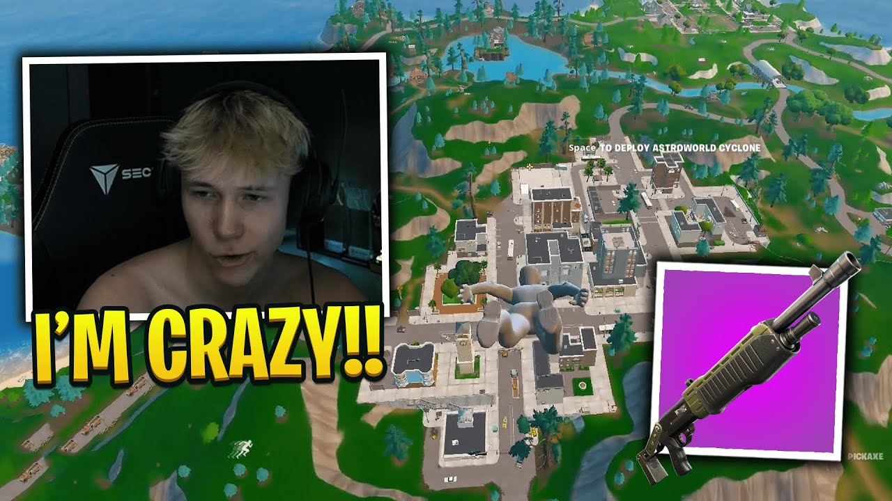 What happens when MrSavage landing Tilted Towers in Fortnite Reload