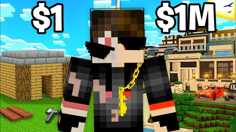 $1 vs $1,00,000 HOUSE in Minecraft