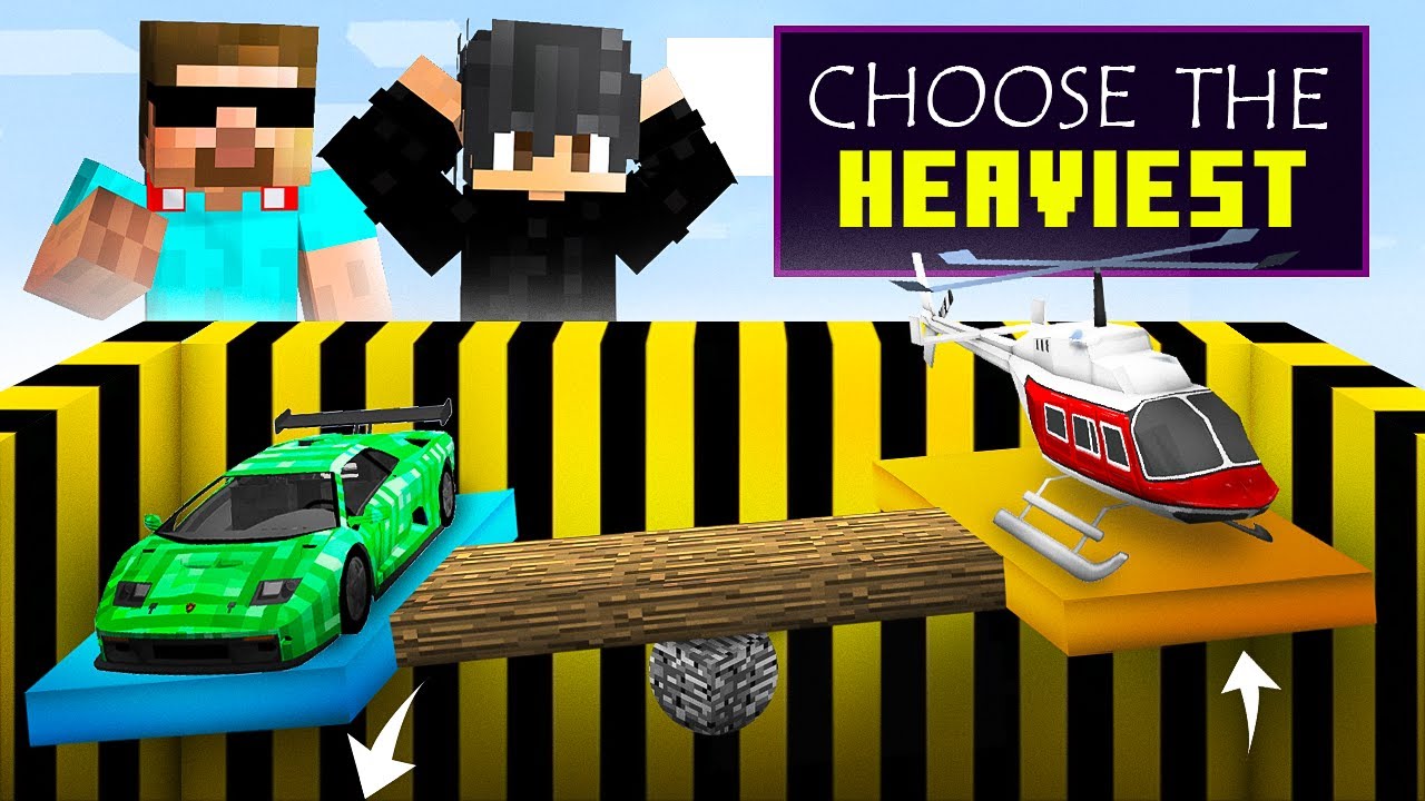 CHOOSE THE HEAVIEST ITEM IN MINECRAFT