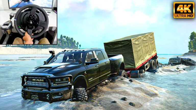 Dodge RAM 3500 | Trailer Recovery | SnowRunner | Thrustmaster