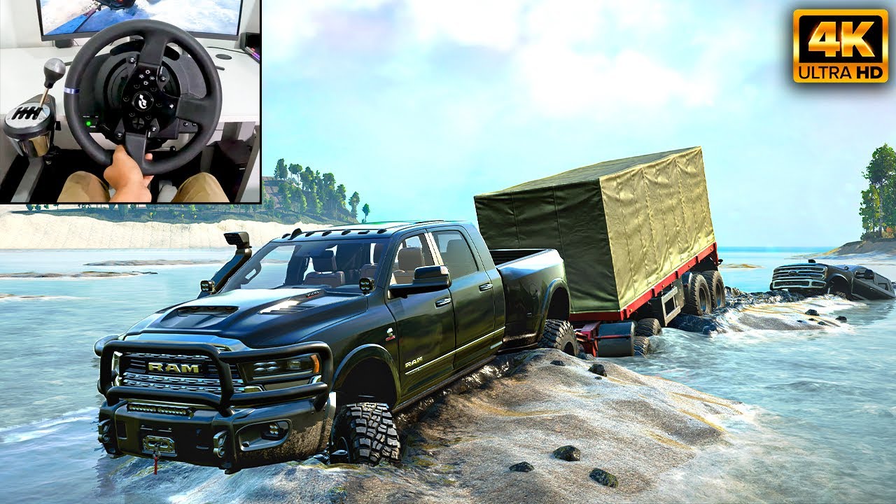 Dodge RAM 3500 | Trailer Recovery | SnowRunner | Thrustmaster