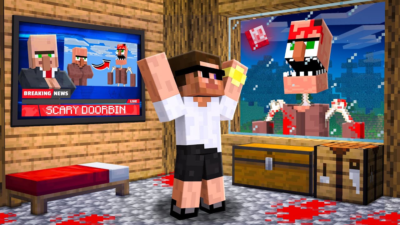 Doorbin become Scary Gaint Monster in Minecraft..