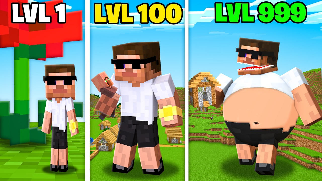 Eating Everything in Minecraft to become Gaint !!